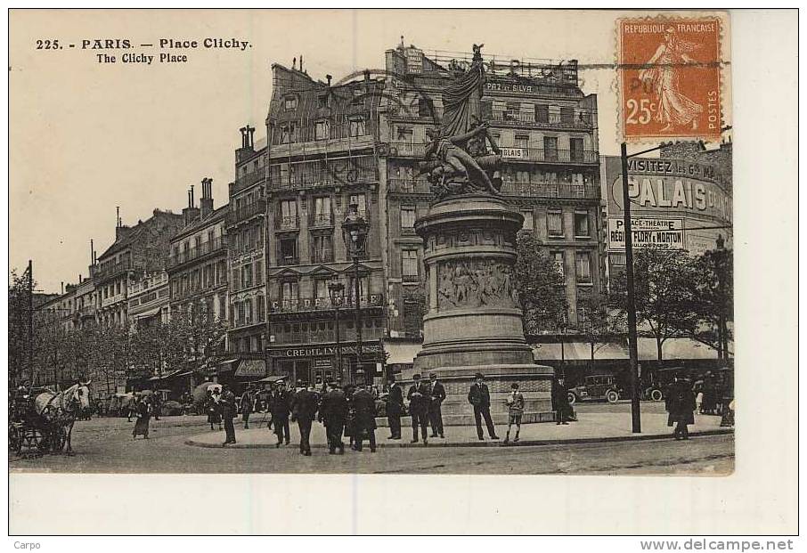 PARIS 17ème. - Place Clichy. - Distrito: 17