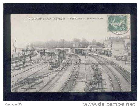 22356 Villeneuve St Georges Vue Intérieure De La Nouvelle Gare Pas D´édit.n° 11 Chemin De Fer  Belle Carte - Villeneuve Saint Georges