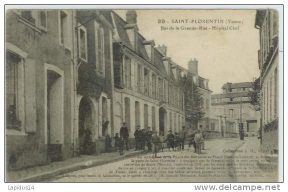 971 B/ CPA SAINT FLORENTIN  BAS DE LA GRANDE RUE  HOPITAL CIVIL    (89) - Saint Florentin