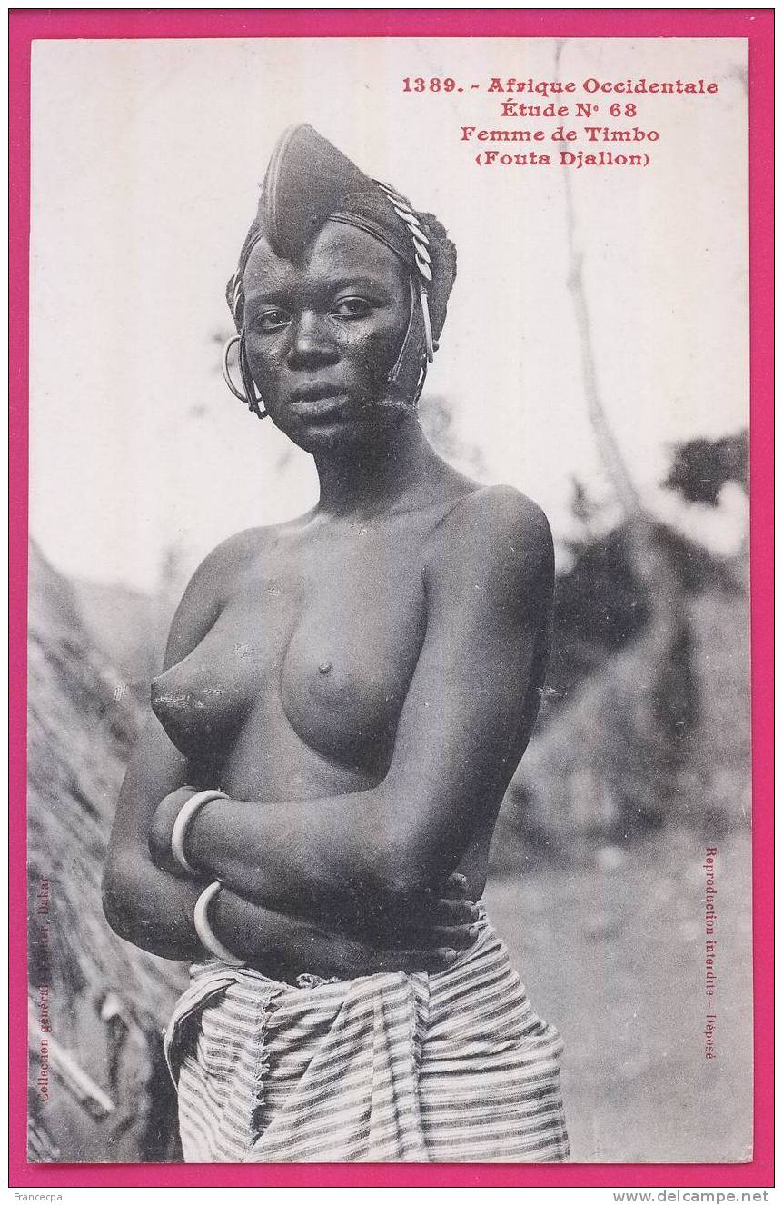 167 - NUE - AFRIQUE OCCIDENTALE  - GUINEE - Etude N° 68  Femme De Timbo  ( Fouta Djallon) - Guinée