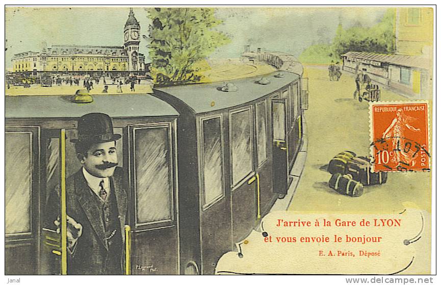 (SCAN.3392)    -LYON -BONJOUR DE LA GARE DE LYON- - Autres & Non Classés