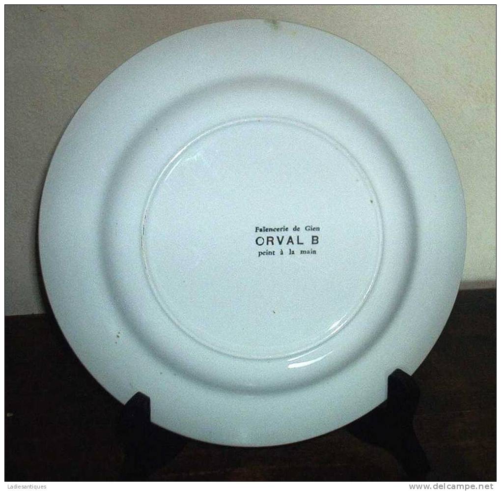 Gien Orval Assiette - Bord - Plate - AS 1808 - Gien (FRA)