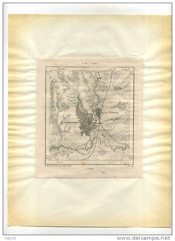 - KOURSK . CARTE DU XIXe S. DECOUPEE ET COLLEE - Mapas Geográficas