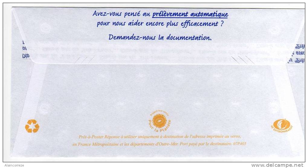 Entier Postal PAP Réponse Melun Seine Et Marne Fondation Pour La Recherche Médicale Autorisation 34093 N° Au Dos 07P405 - Prêts-à-poster: Réponse /Lamouche