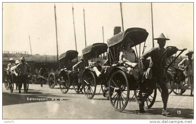 CHINE - CHINA - Carte Photo - Rickshaw - Pousse-Pousse - Coloniale - Chine