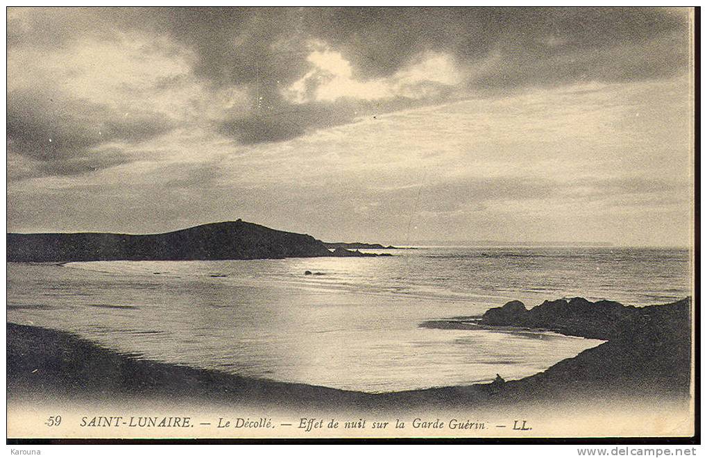 35 - SAINT LUNAIRE - Le Décollé - Effet De Nuit Sur La Garde Guérin - Saint-Lunaire