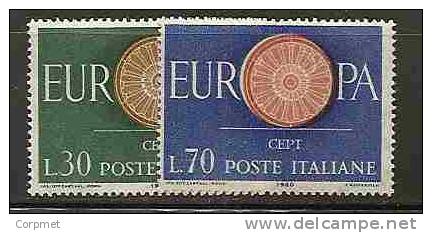 EUROPA-CEPT - ITALIA 1960 - Yvert # 822/3 - MLH - 1960