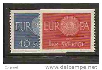 EUROPA-CEPT - SWEDEN 1960 - Yvert # 454/5 - MLH - 1960