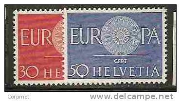 EUROPA-CEPT - SWITZERLAND 1960 - Yvert # 666/7 - MLH - 1960