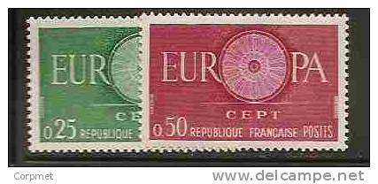 EUROPA-CEPT - FRANCE 1960 - Yvert # 1266/7 - MLH - 1960