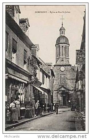 CPA 61 DOMFRONT - Eglise Et Rue St Julien - Domfront