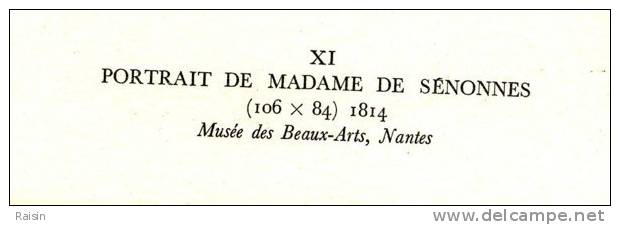 Ingres  Reproduction De Tableau De   "Madame De Sénonnes"   Dim.200x 260mm .TBE. - Oils