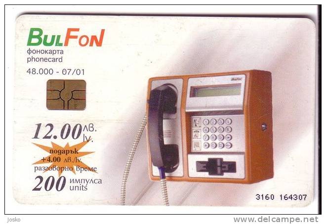 TELEPHONE ( Bulgaria Chip Card 48.000 Ex. )  Phone Telephones Phones Telefono Telefon Telefoon - Téléphones