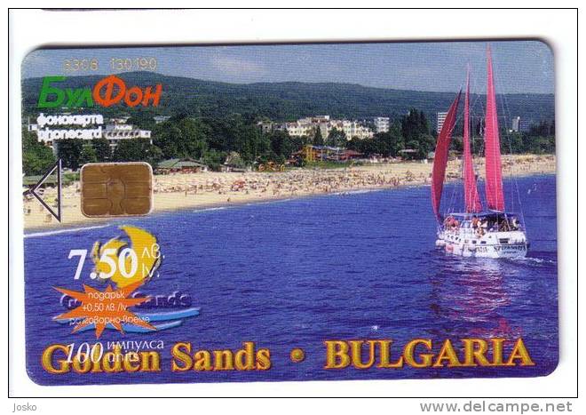 GOLDEN SANDS  ( Bulgaria - Bulfon Chip Card ) - Tourism - Tirage 30.000 Ex. - Bulgarie