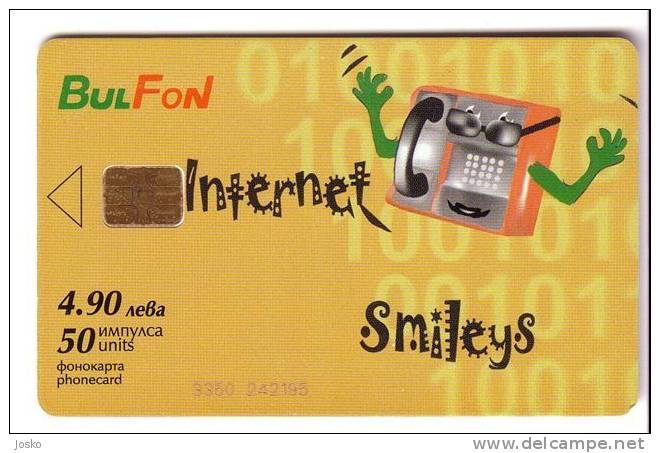 INTERNET SMILES 1  ( Bulgaria - Bulfon Chip Card ) -   Tirage 25.000 Ex. - Bulgaria