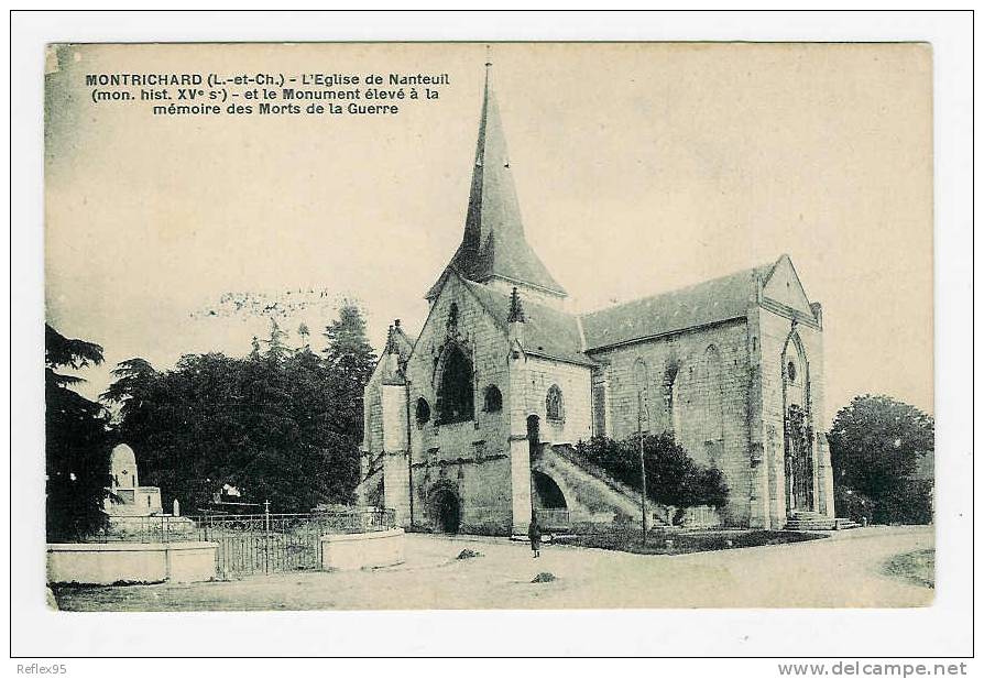 MONTRICHARD - L'Eglise De Nanteuil Et Le Monument Aux Morts - Montrichard
