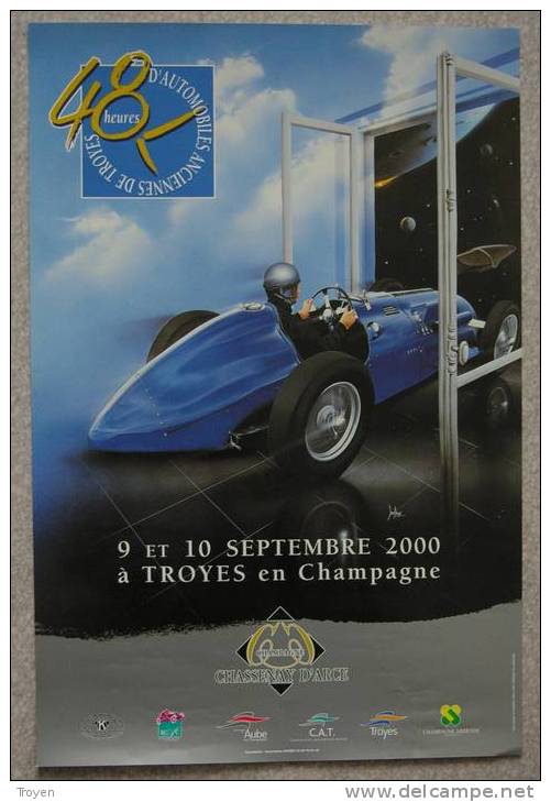 Troyes - Aube - Automobiles Anciennes  48 H Automobiles De Troyes 2000 - Posters