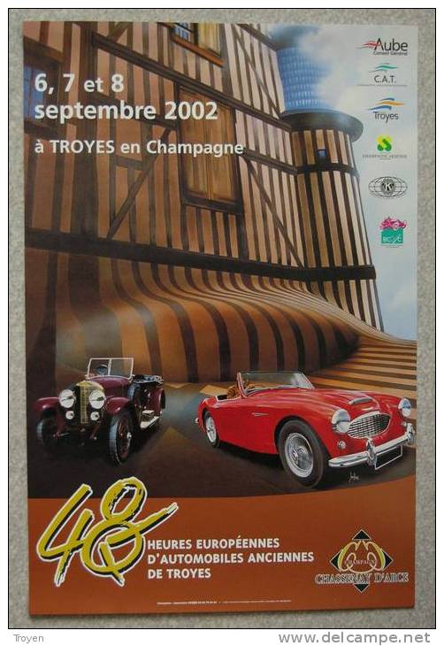 Aube - TROYES - Automobiles Anciennes  48 H Automobiles De Troyes 2002 - Affiches