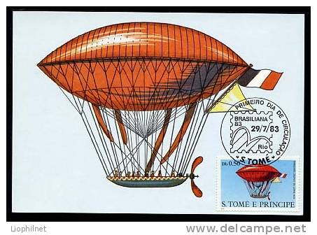 SAINT-THOMAS ET PRINCE 1979, DIRIGEABLES, 3 CARTES MAXIMUM A - Zeppelins