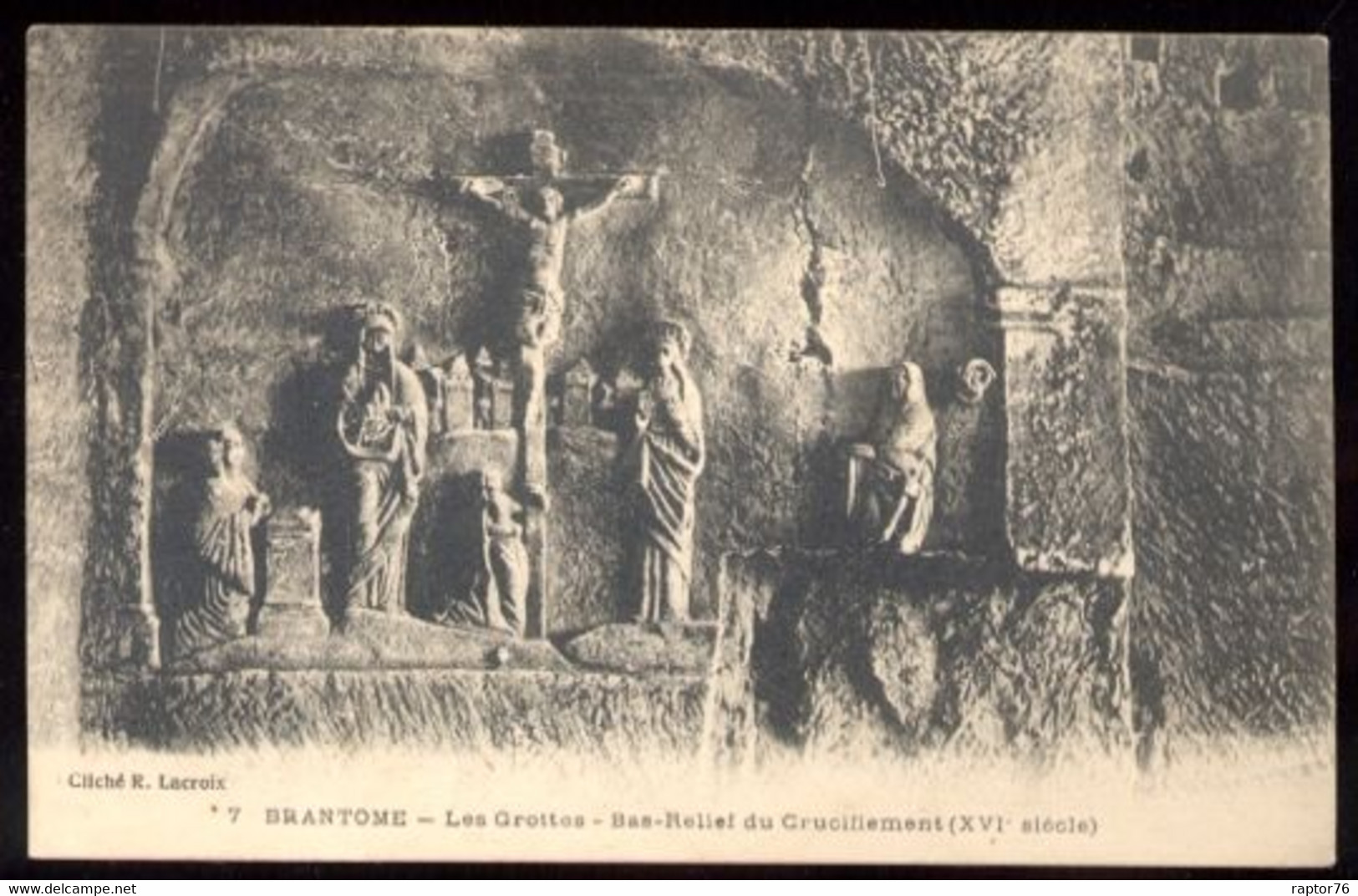 CPA Neuve 24 BRANTOME Les Grottes Bas-Relief Du Crucifiement - Brantome