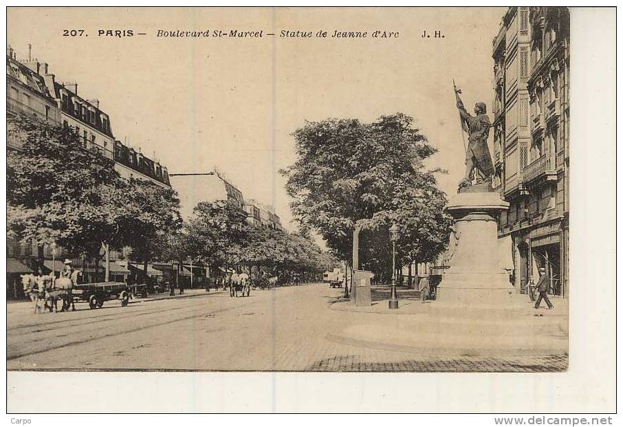 PARIS 13ème. - Boulevard St-Marcel - Statue De Jeanne D'Arc. - Arrondissement: 13