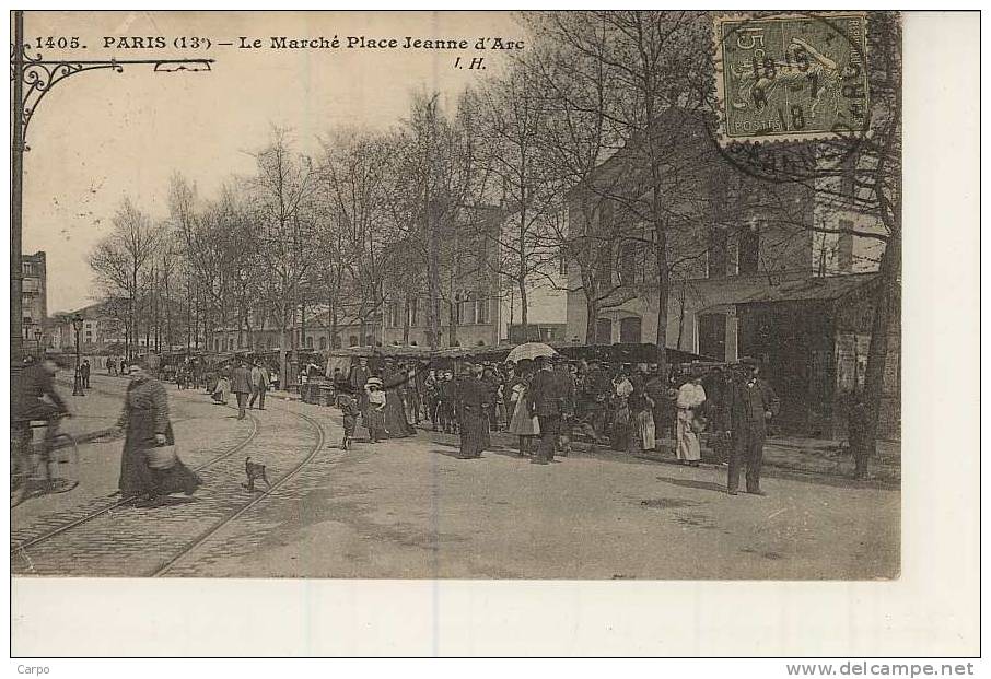 PARIS 13ème. - Le Marché Place Jeanne D´Arc. - Paris (13)