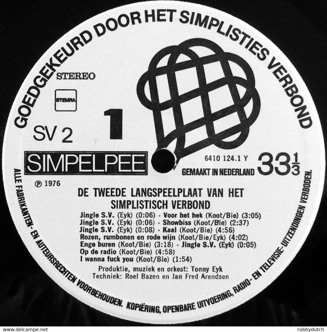 * LP * DE TWEEDE LANGSPEELPLAAT VAN HET SIMPLISTIES VERBOND (1976 Ex!!!) - Comiche