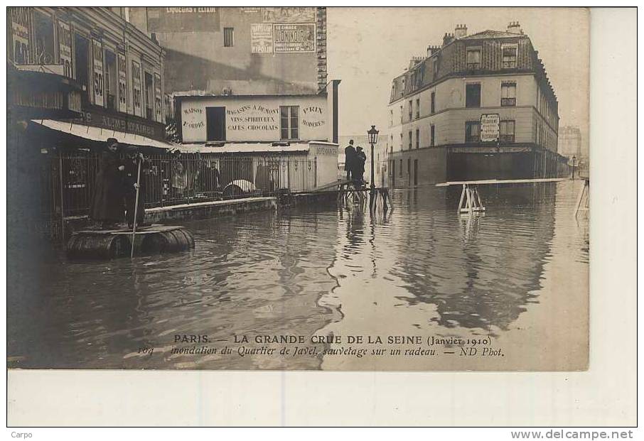 PARIS 15 ème. - La Grande Crue De La Seine - Inondation Du Quartier De Javel... - Paris (15)