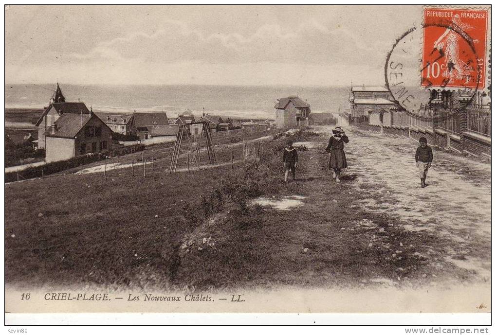 76 CRIEL PLAGE Les Nouveaux Châlets Cpa Animée - Criel Sur Mer