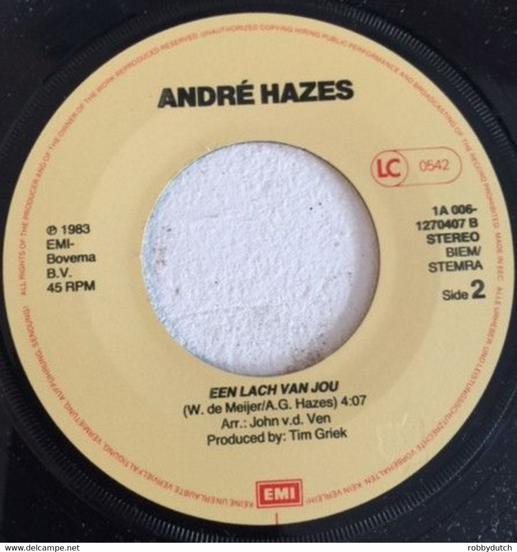 * 7" * ANDRÉ HAZES - ZONDAG - Other - Dutch Music