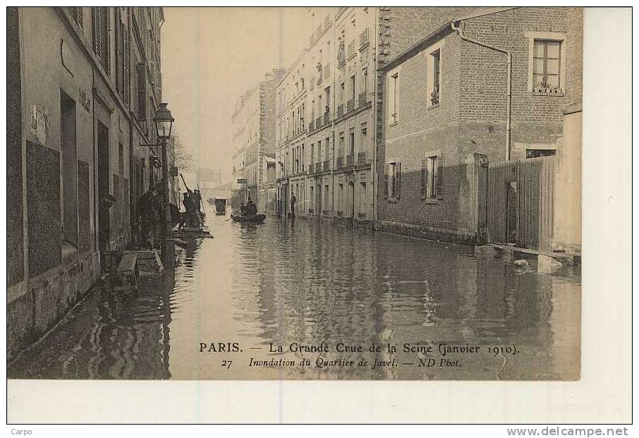 PARIS 15 ème. - La Grande Crue De La Seine - Inondation Du Quartier De Javel. - Paris (15)