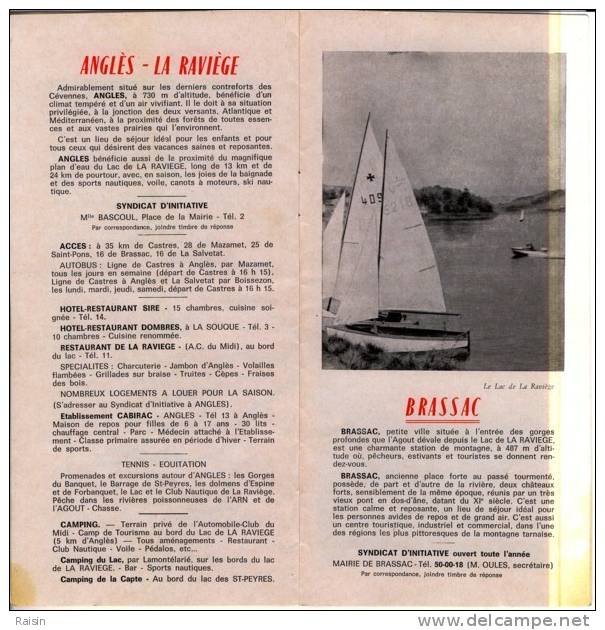 Guide  Touristique   Du   Sidobre  Et  De   La   Vallée  D´Agout  (Tarn)    1968.  TBE - Tourisme