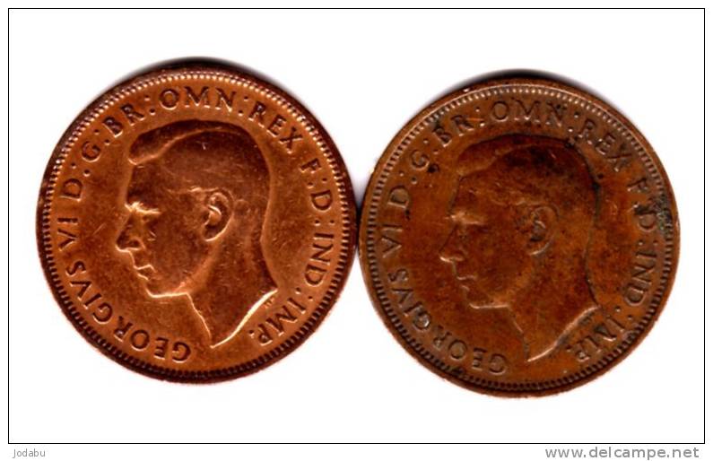 0.50 Penny  Grande-bretagne 1943-1945- - Autres & Non Classés