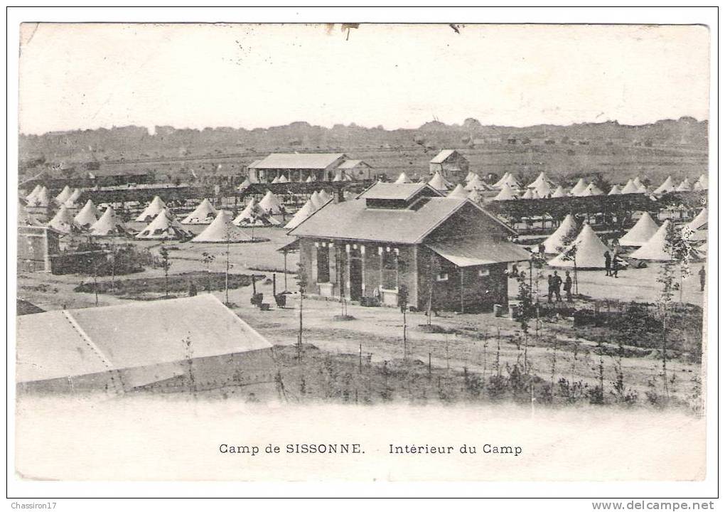 02 - CAMP De SISSONNE -lot De 2 Cartes -  Intérieur Du Camp - Tentes Et Baraquements - Petite Animation - Sissonne