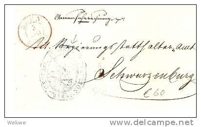 CH016 /  - SCHWEIZ -Bern 1850 Polizei-Dienstbrief, Bär-Stpl. (brief, Cover. Lettre) - Cartas & Documentos