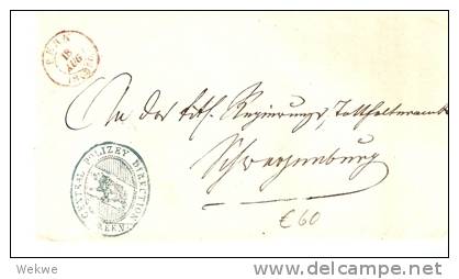 CH023 / - SCHWEIZ - Brief Ex Bern 1850 Polizeidienstsache Bär Im Stempel (POLICE) - 1843-1852 Kantonalmarken Und Bundesmarken