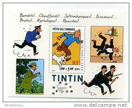 BLOC FEUILLET TINTIN MILOU DUPONT CAPITAINE HADDOCK TOURNESOL Bande Dessinee - Comics