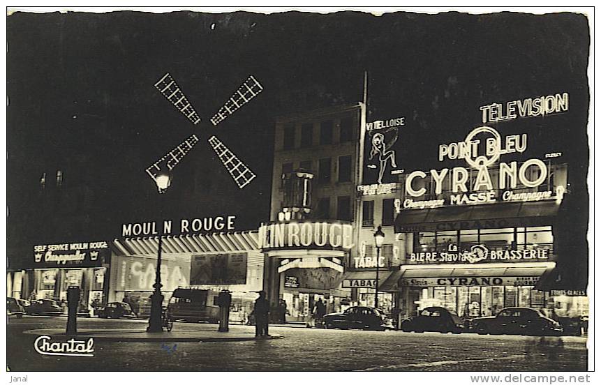 (SCAN.3559)   -PARIS -LE MOULIN ROUGE LA NUIT - - Paris La Nuit