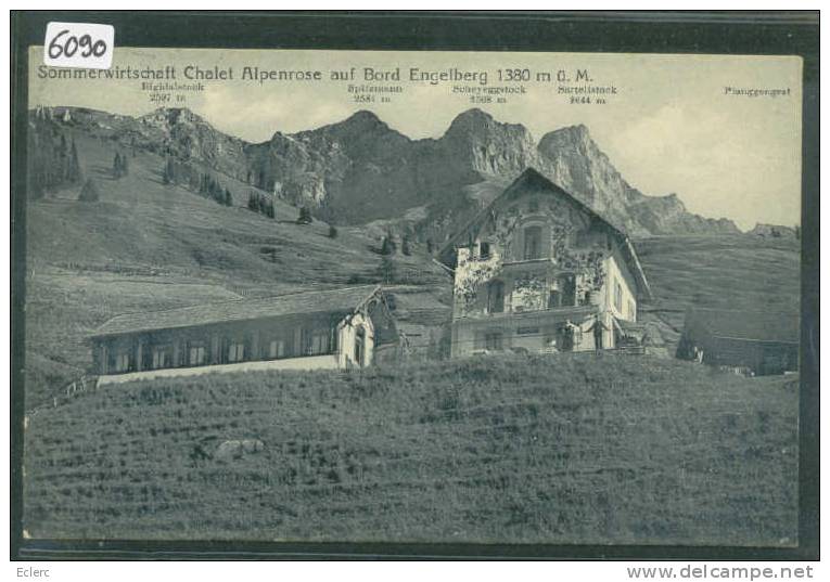 ENGELBERG OW - SOMMERWIRTSCHAFT CHALET ALPENROSE AUF BORD ENGELBERG  - TB - Engelberg