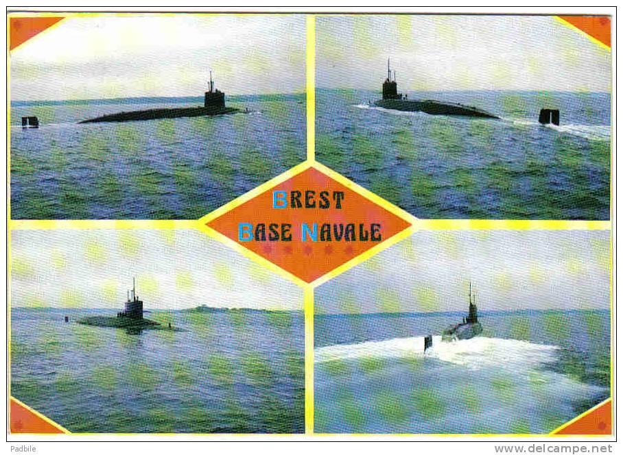 Carte Postale  29.  Brest   Base Navale  Sous-Marin Nucléaire Lanceur D´engins - Brest