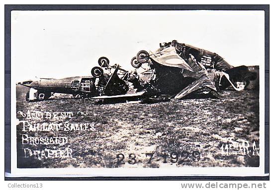 THEMES - AVIATION - Accident Du 23/07/29 - Paillat-Salles - Brossard - Drapier - Accidents