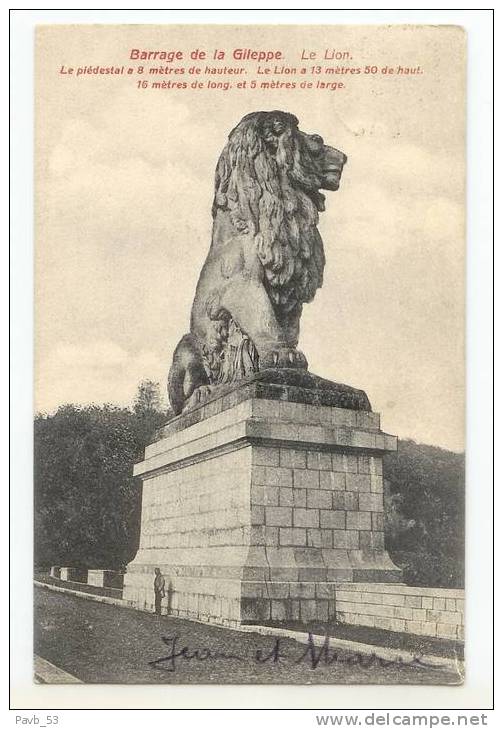 Baelen : Le Lion Du Barrage De La Gileppe - Gileppe (Stuwdam)