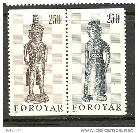 Faroe Islands       "Chessmen"        Set       SC# 93-94b  (pair) Mint - Féroé (Iles)