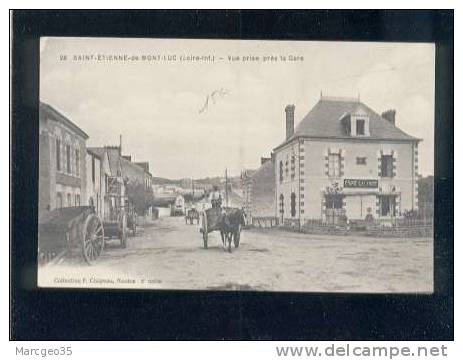 22477 St étienne De Montluc Vue Prise Près La Gare édit.chapeau N° 28 Animée Café Lalande   Belle Carte - Saint Etienne De Montluc