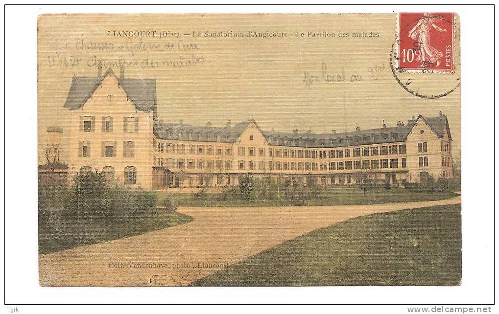 Liancourt  Le Sanatorium  D'angicourt  Le Pavillon Des Malades - Liancourt