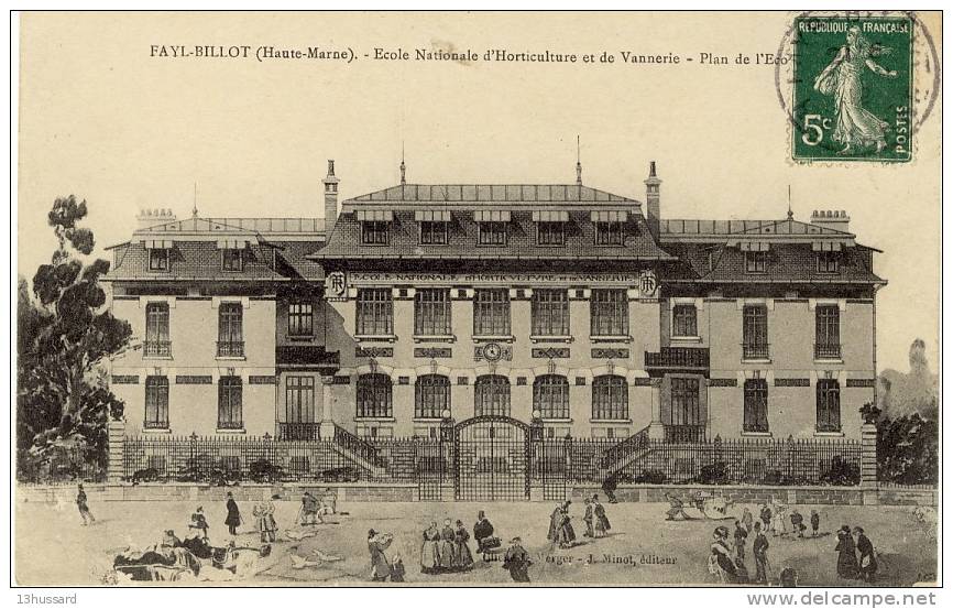 Carte Postale Ancienne Fayl Billot - Ecole Nationale D'Horticulture Et De Vannerie - Enseignement, Agriculture - Fayl-Billot