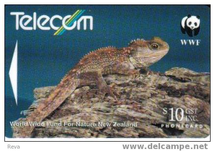 NEW ZEALAND $10  LIZARD  REPTILE  ANIMAL ANIMALS GPT NZ-G-63 LOGO PANDA WWF VERY SPECIAL PRICE !!! - Nouvelle-Zélande