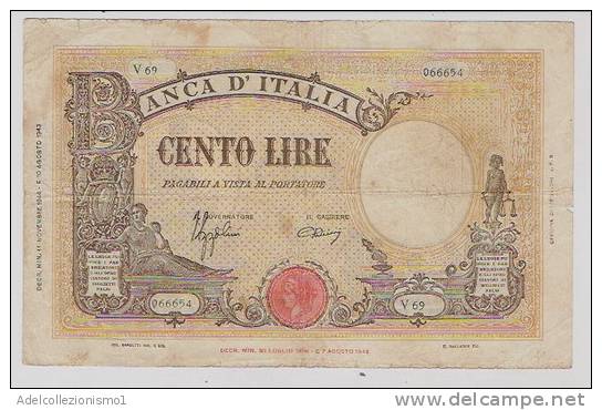 1752) Splendida Banconota Da 100 Lire Grande B Del 11-11-1944 - 100 Lire