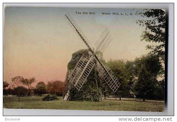 Cpa MOULIN A EAU - The Old Mill Water Mill New York -albertype Co - Colorisée - Long Island