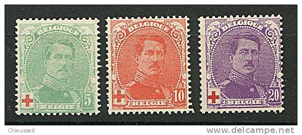 Belgique * N° 126 à 124 - Croix Rouge - 1914-1915 Croix-Rouge